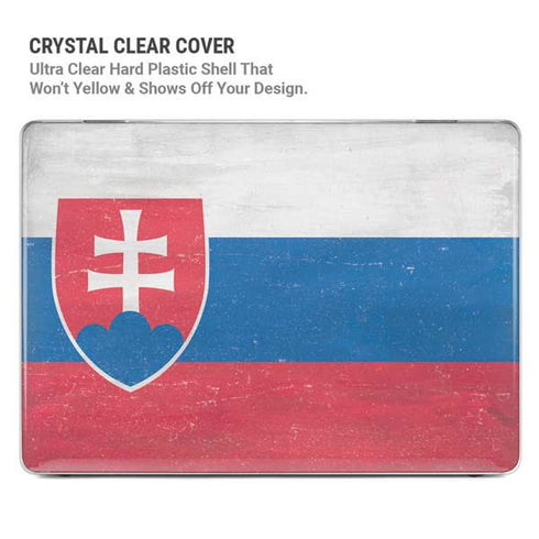 Slovakia Flag Distressed MacBook Pro 14in (2021-24) Case plus Skin